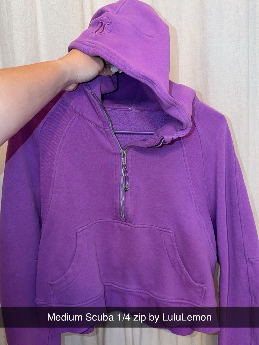 lululemon athletica Purple Scuba 1/4 Zip Hoodie